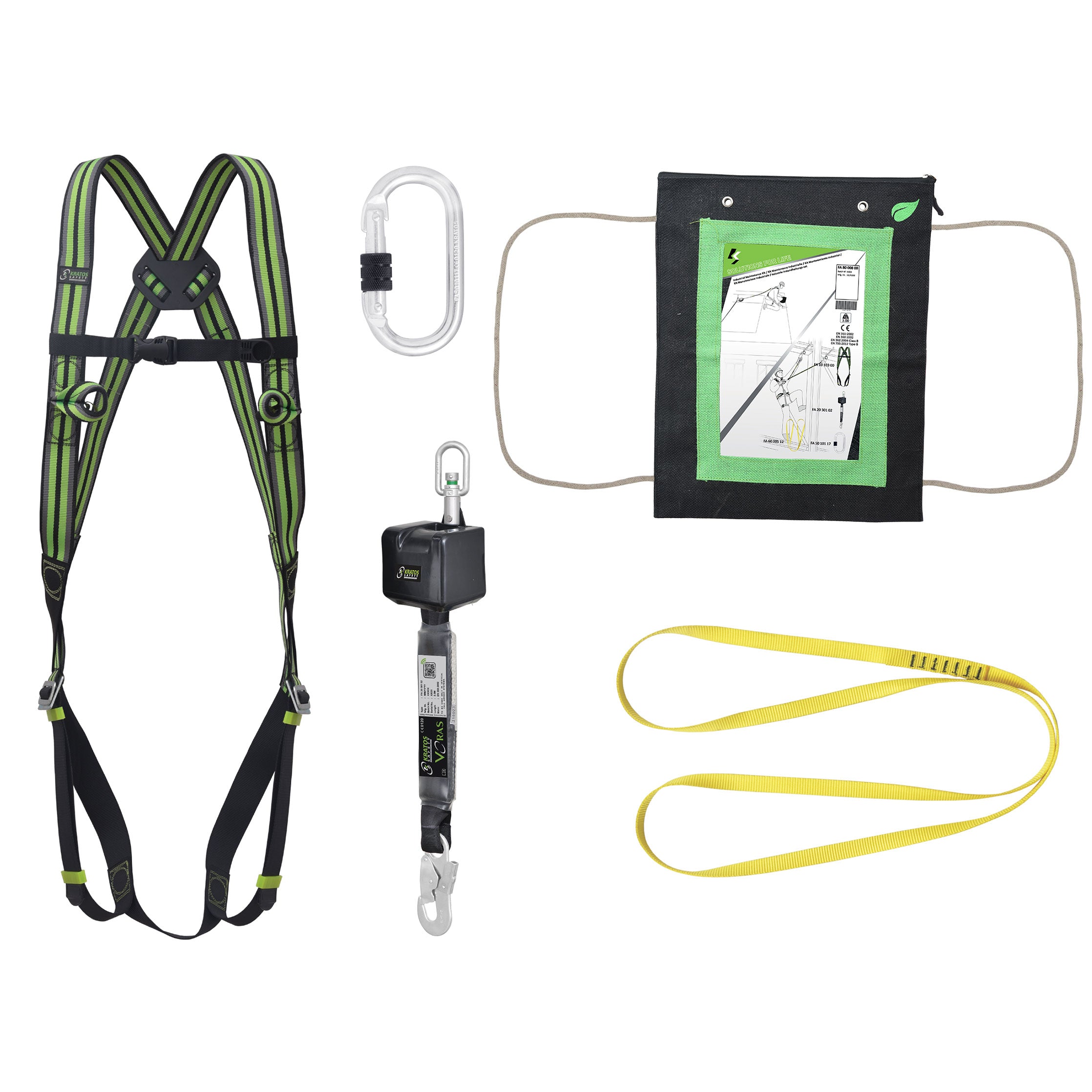 Absturzsicherungsset mit Höhensicherungsgerät - Kratos Safety®