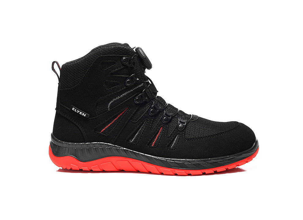 Maddox BOA® black-red Mid ESD S3-Sicherheitsstiefel ELTEN