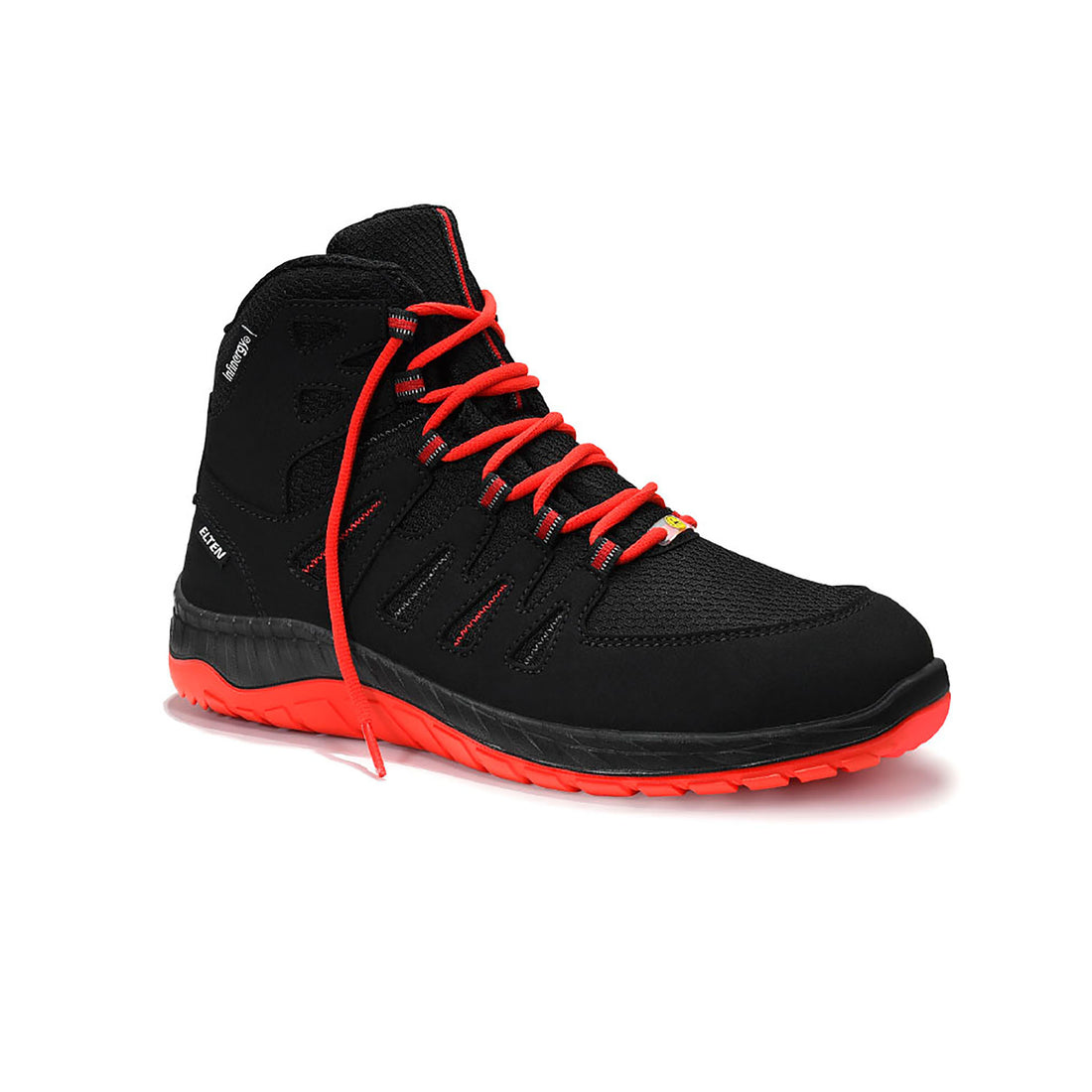Maddox black-red Mid ESD S3-Sicherheitsschnürstiefel ELTEN