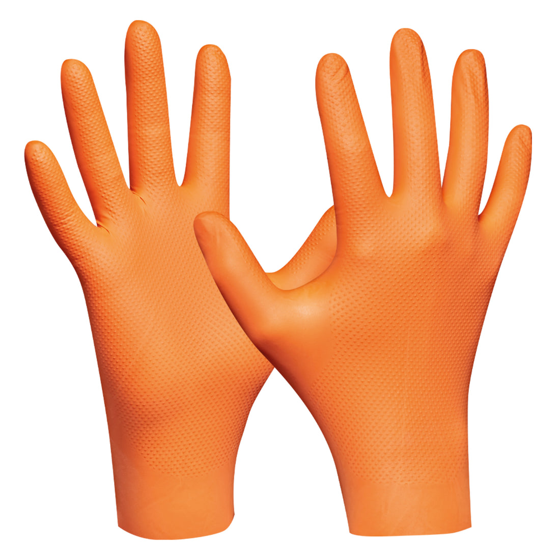 Einweghandschuh Orange Nitril Ultra Grip ungepudert